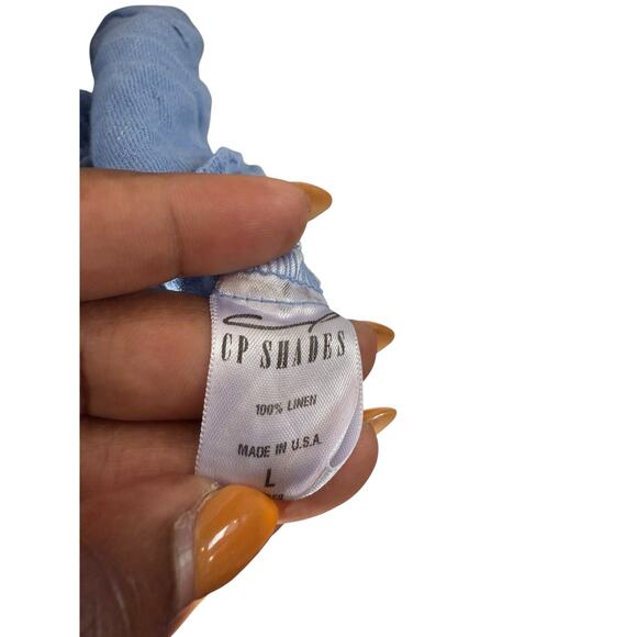 Free People CP Shades Dress Blue Lagenlook Linen Regina Tunic Relaxed Large‎ - Picture 3 of 15